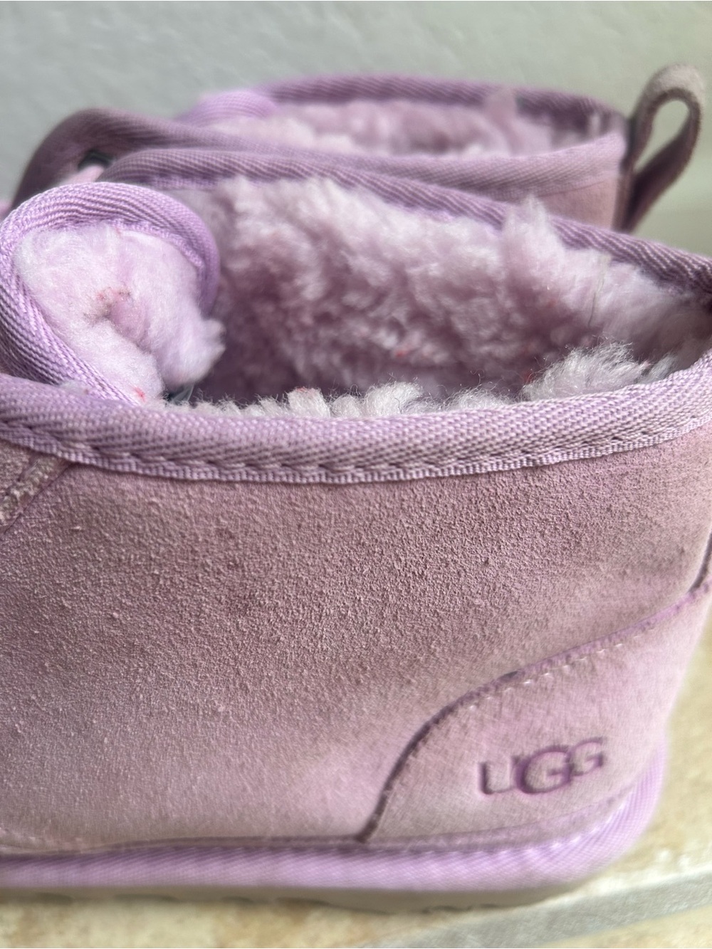 Light Pink Lace Up Women’s Uggs. Size 9 - Picture 4 of 4